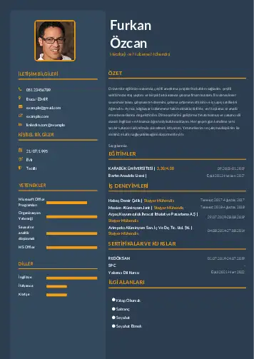 Metalürji Ve Malzeme Mühendisliği Cv Örnekleri cv indir